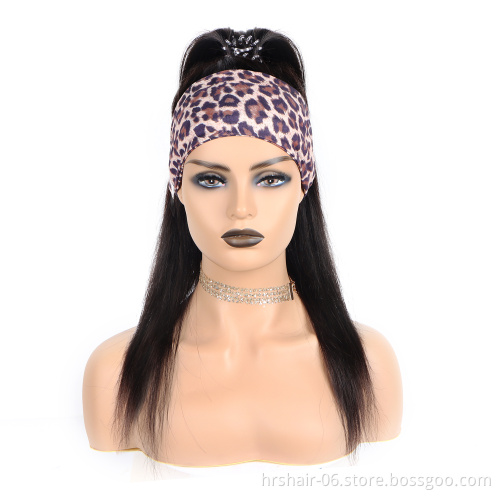 straight headband,black,1b/27 leopard color ,Wigs With Headband on sale,Cuticle Aligned Human Hair Headband Wigs for Black Women